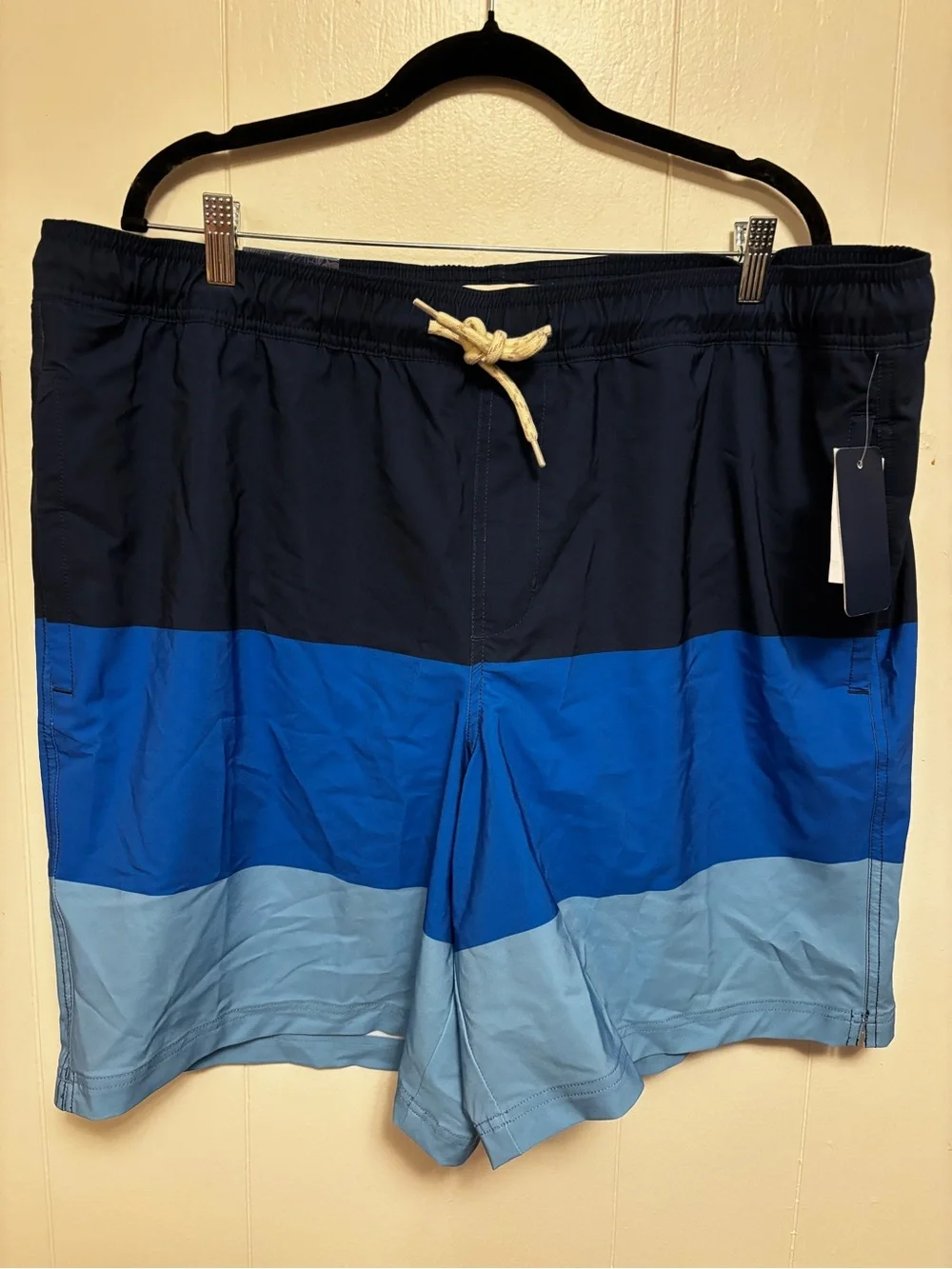 Trinity Men’s Navy, Royal & Sky Blue Colorblock Swim Shorts